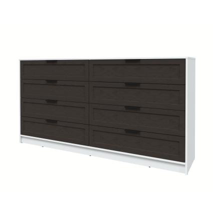 Kомод Тренд КТ-К197 (Белый ЛДСП/ Дуб английский ЛМДФ) Ш1965 В1020 Г451